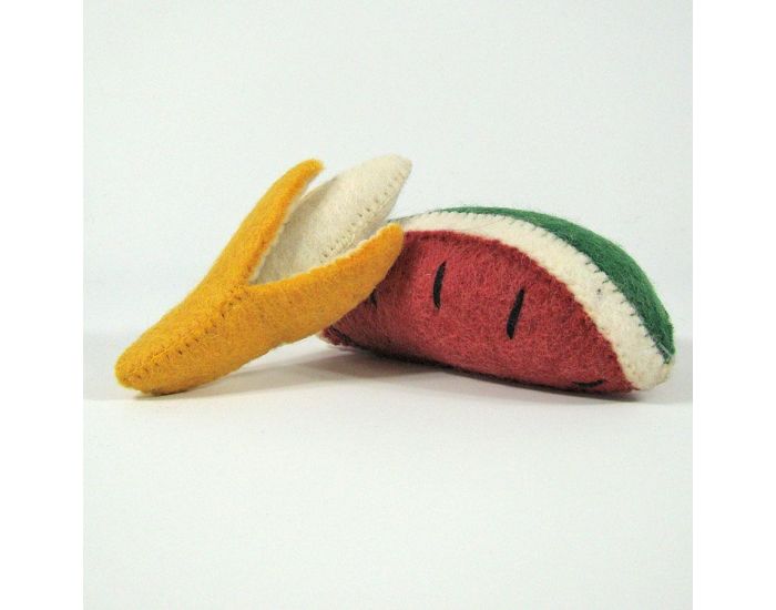 PAPOOSE TOYS Fruits en Laine Feutr�e - Banane et Past�que - D�s 3 ans (1)