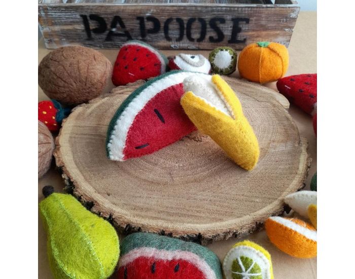 PAPOOSE TOYS Fruits en Laine Feutr�e - Banane et Past�que - D�s 3 ans (3)