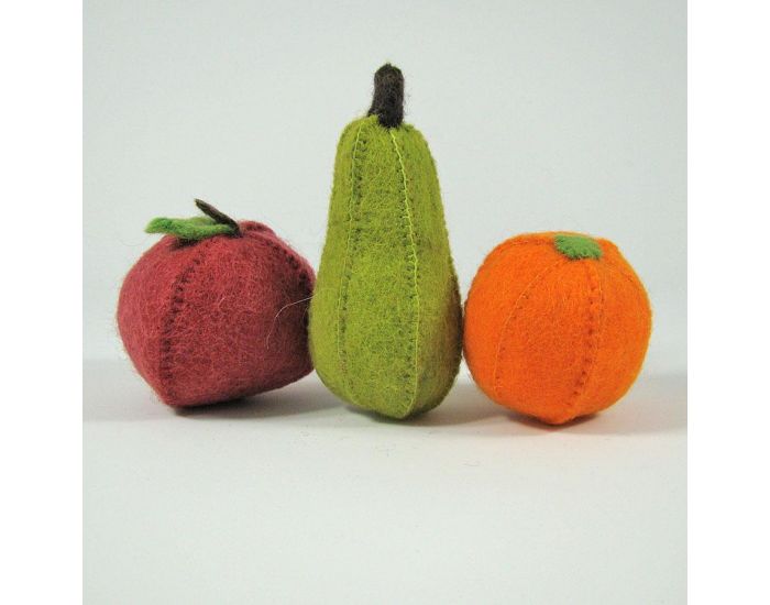 PAPOOSE TOYS Fruits en Laine Feutr�e - Pomme, Poire, Orange - D�s 3 ans (7)