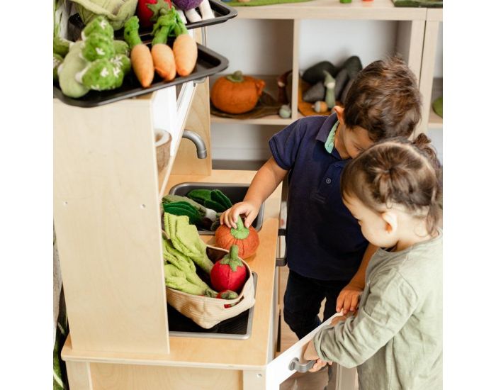 PAPOOSE TOYS L�gumes en laine feutr�e - 3 tomates - PAPOOSE TOYS (2)