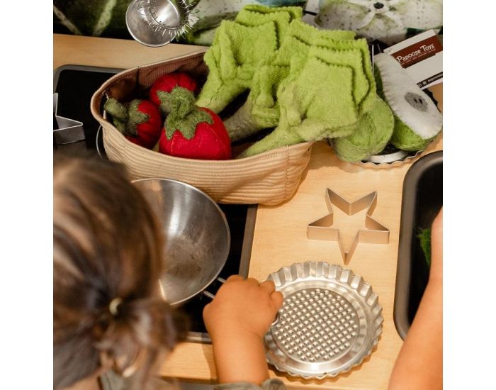 PAPOOSE TOYS L�gumes en laine feutr�e - 3 tomates - PAPOOSE TOYS (3)