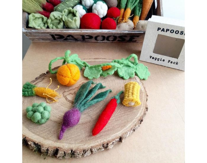 PAPOOSE TOYS Mini L�gumes en Laine Feutr�e - Set de 6 - D�s 3 ans (4)