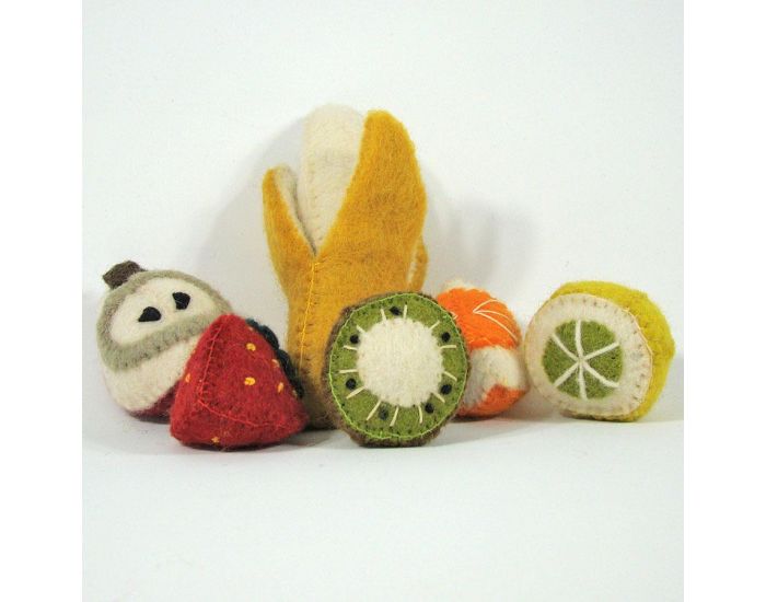 PAPOOSE TOYS Mini Fruits en Laine Feutr�e - Set De 6 - D�s 3 ans (2)