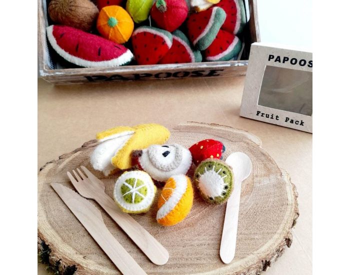 PAPOOSE TOYS Mini Fruits en Laine Feutr�e - Set De 6 - D�s 3 ans (5)