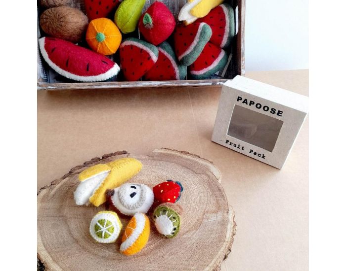 PAPOOSE TOYS Mini Fruits en Laine Feutr�e - Set De 6 - D�s 3 ans (7)