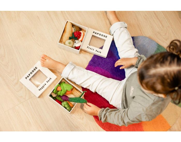 PAPOOSE TOYS Mini Fruits en Laine Feutr�e - Set De 6 - D�s 3 ans (8)