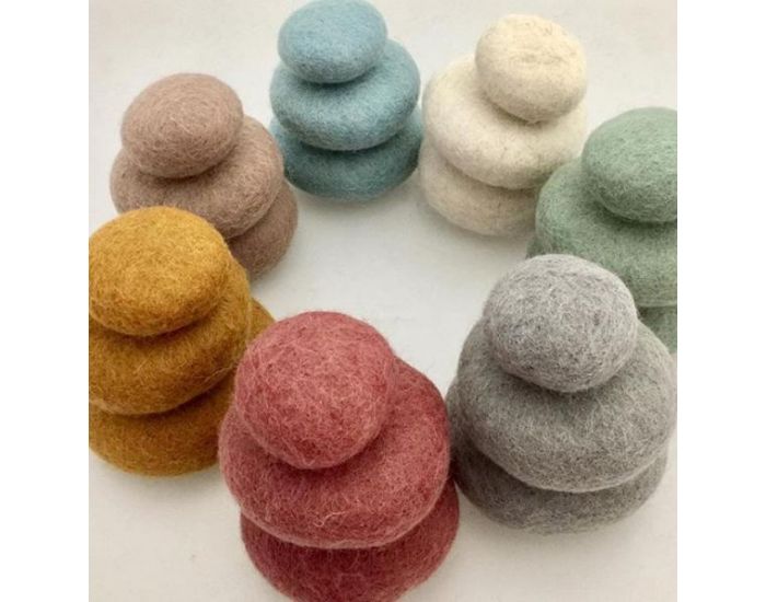 PAPOOSE TOYS Galets en Laine Feutr�e Earth - Set de 5 - D�s 3 ans (12)