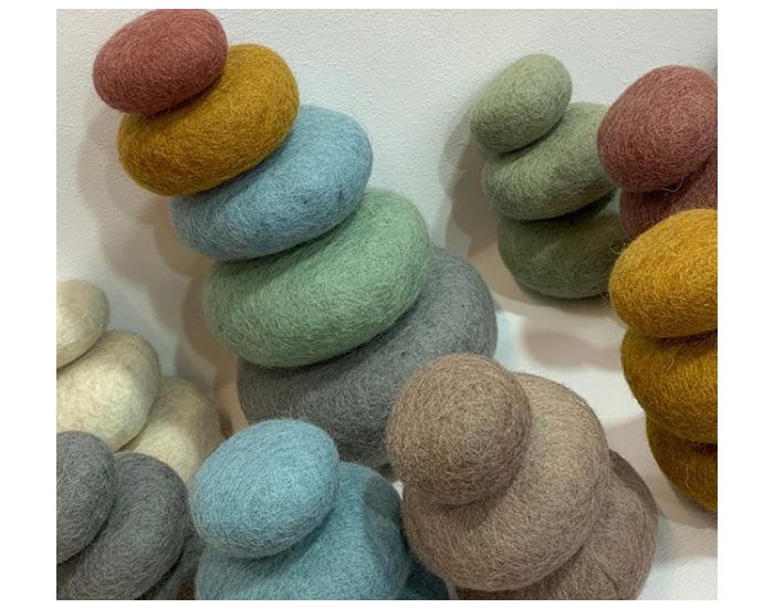 PAPOOSE TOYS Galets en Laine Feutr�e Earth - Set de 5 - D�s 3 ans (13)