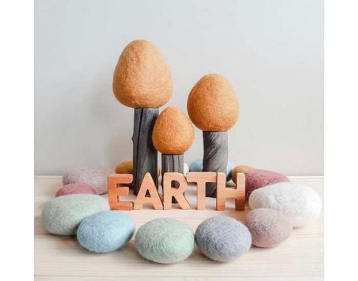 PAPOOSE TOYS Galets en Laine Feutr�e Earth - Set de 5 - D�s 3 ans (14)