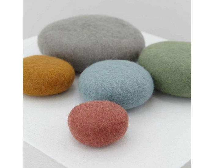 PAPOOSE TOYS Galets en Laine Feutr�e Earth - Set de 5 - D�s 3 ans (3)