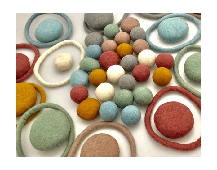 PAPOOSE TOYS Galets en Laine Feutr�e Earth - Set de 5 - D�s 3 ans (10)