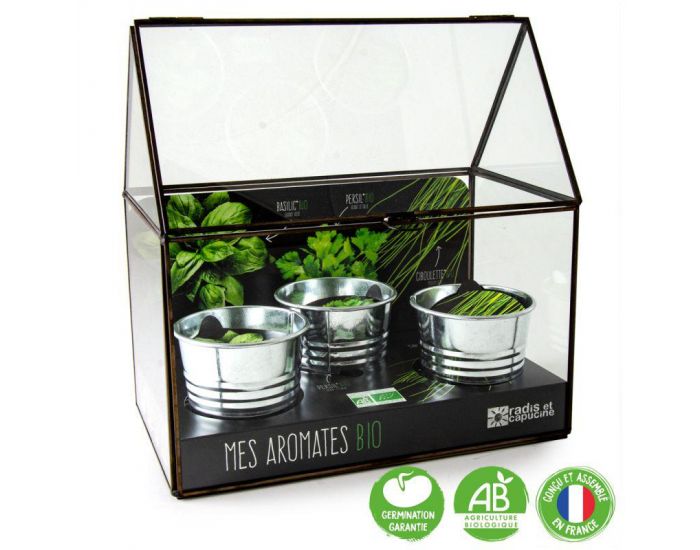 RADIS ET CAPUCINE Serre pour semer vos plantes aromatiques bio. (1)