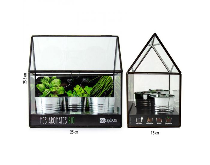 RADIS ET CAPUCINE Serre pour semer vos plantes aromatiques bio. (4)