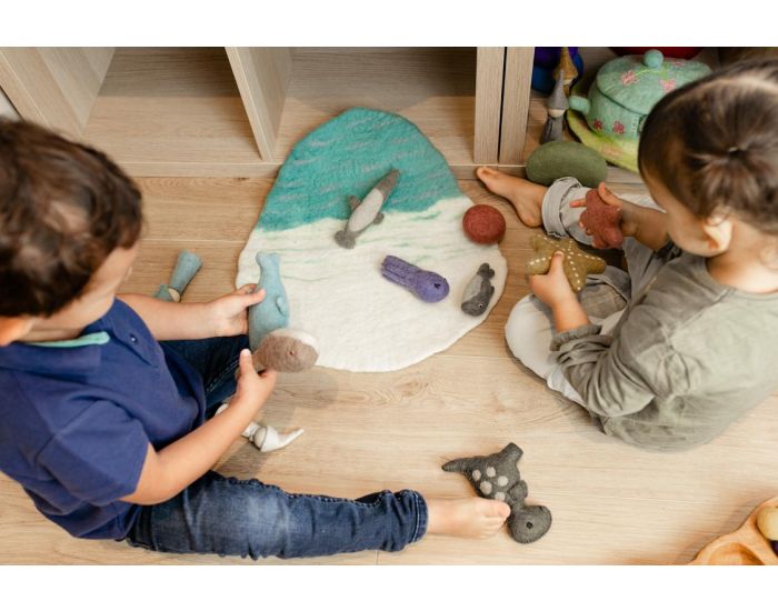 PAPOOSE TOYS Tapis de Jeu Laine Feutr�e - Oc�an - D�s 3 ans (1)