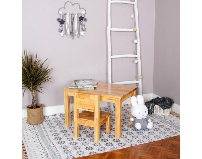 PIOUPIOU ET MERVEILLES Ensemble Table et Chaise Enfant Montessori - Bois Naturel - D�s 12 Mois  (2)