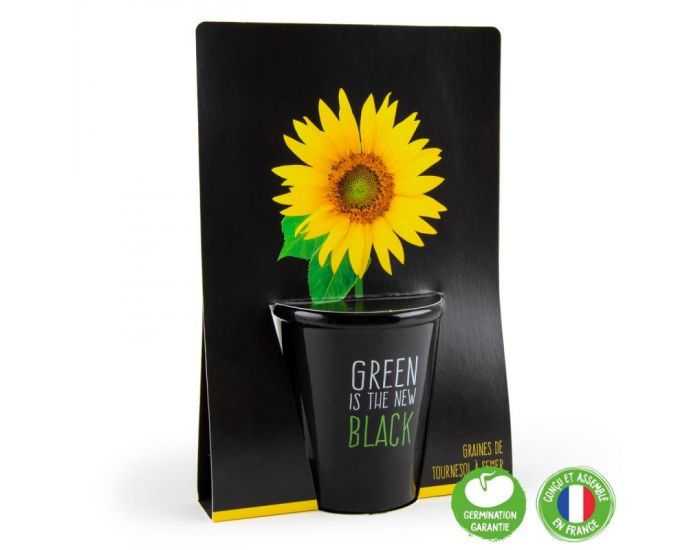 RADIS ET CAPUCINE Pot black graines de Tournesol � Semer (1)