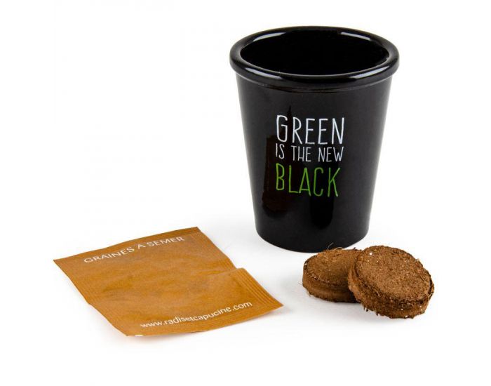 RADIS ET CAPUCINE Pot Black Graines d'Edelweiss � Semer (6)