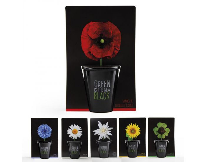 RADIS ET CAPUCINE Pot black Graines de Coquelicot � Semer (2)