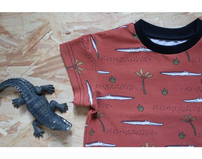 MOOMIE T-shirt Crocodiles - Rouille (1)