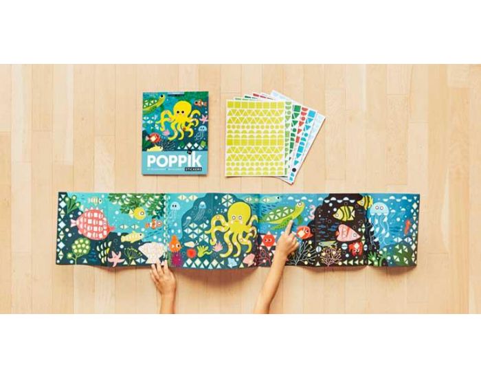 POPPIK Poster Panoramique 750 Stickers - L'Aquarium - D�s 3 Ans (1)