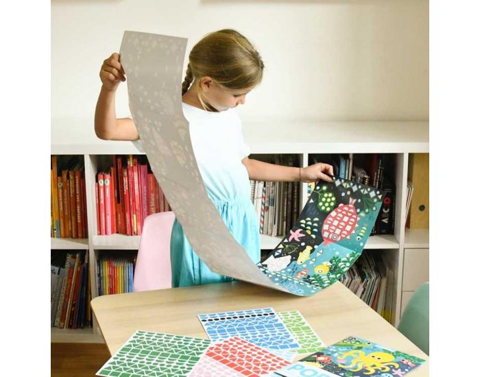 POPPIK Poster Panoramique 750 Stickers - L'Aquarium - D�s 3 Ans (7)