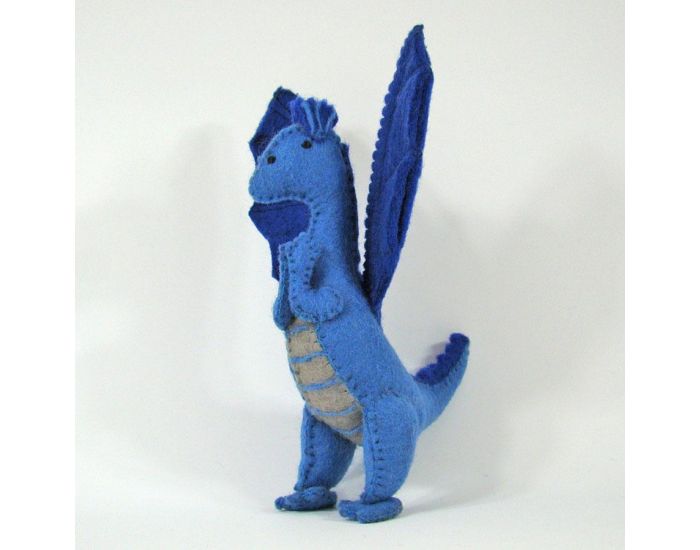 PAPOOSE TOYS Grand Dragon en Laine Feutr�e - Bleu - D�s 3 Ans (2)