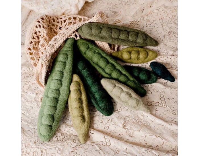 PAPOOSE TOYS L�gume en Laine Feutr�e - Compter Les Haricots - D�s 3 Ans (2)