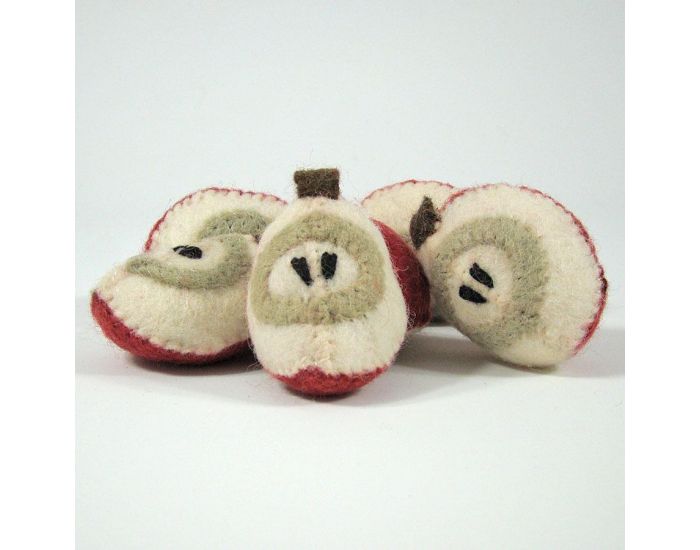 PAPOOSE TOYS Fruit en laine feutr�e - 6 quartiers de pomme - D�s 3 Ans (12)