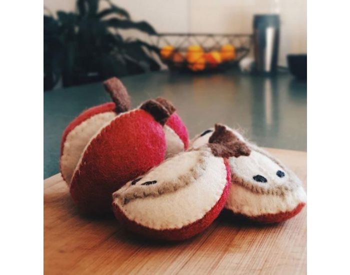 PAPOOSE TOYS Fruit en laine feutr�e - 6 quartiers de pomme - D�s 3 Ans (5)
