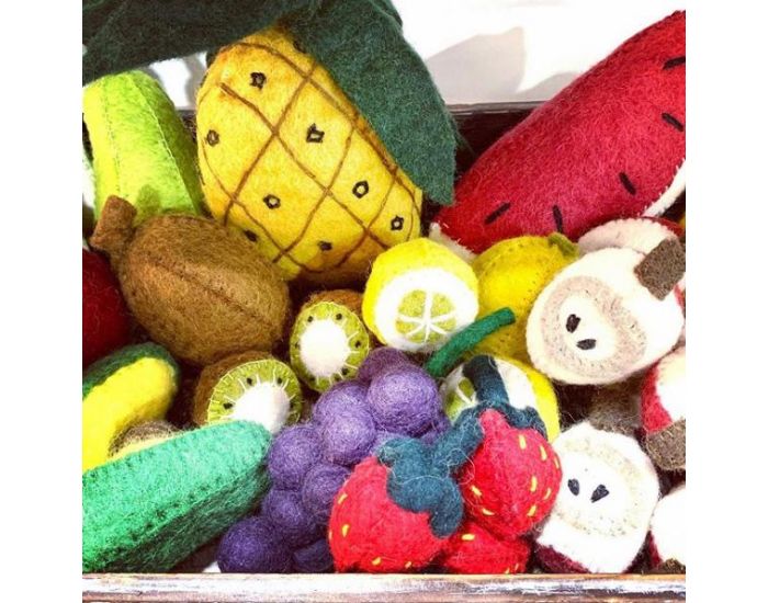PAPOOSE TOYS Fruit en laine feutr�e - 6 quartiers de pomme - D�s 3 Ans (7)
