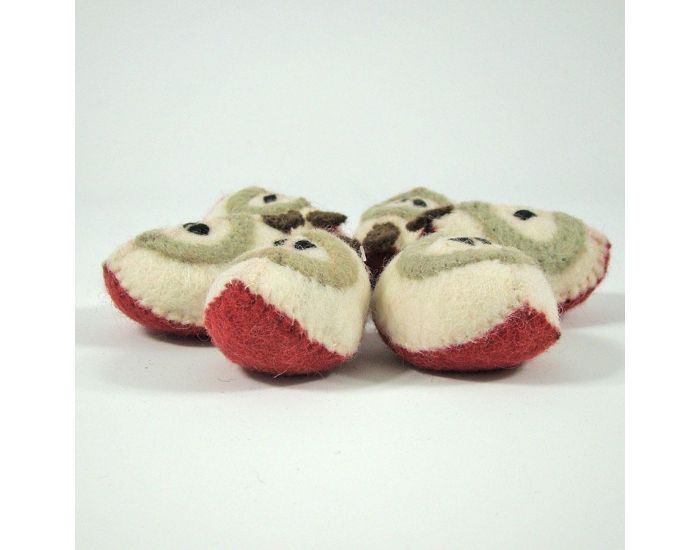 PAPOOSE TOYS Fruit en laine feutr�e - 6 quartiers de pomme - D�s 3 Ans (8)