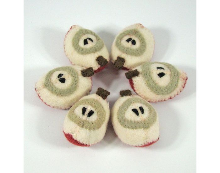 PAPOOSE TOYS Fruit en laine feutr�e - 6 quartiers de pomme - D�s 3 Ans (9)