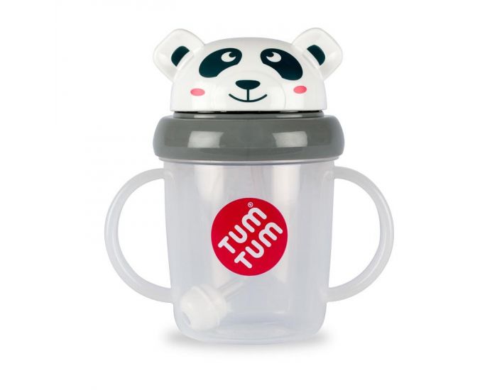 TUM TUM Tasse Anti Fuite + Paille Lest�e - Panda (5)
