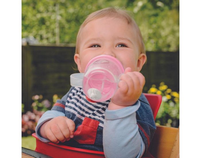 TUM TUM Tasse Anti Fuite + Paille Lest�e - Ourson Rose (2)