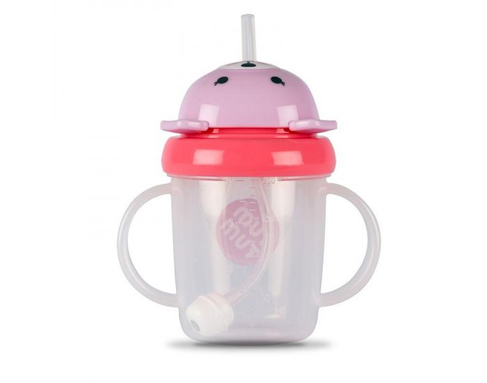 TUM TUM Tasse Anti Fuite + Paille Lest�e - Ourson Rose (6)