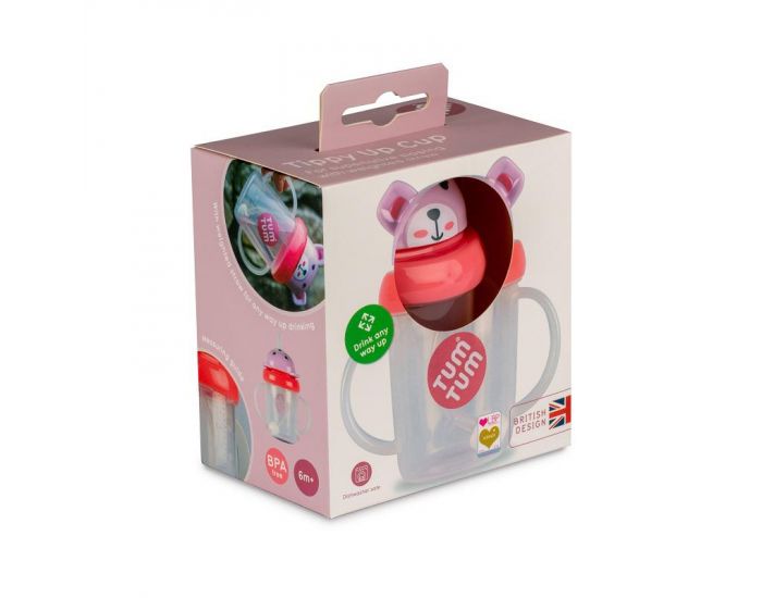 TUM TUM Tasse Anti Fuite + Paille Lest�e - Ourson Rose (9)
