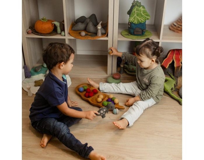 PAPOOSE TOYS Maison et Tapis en Laine Feutr�e Citrouille Enchant�e - D�s 3 ans (2)