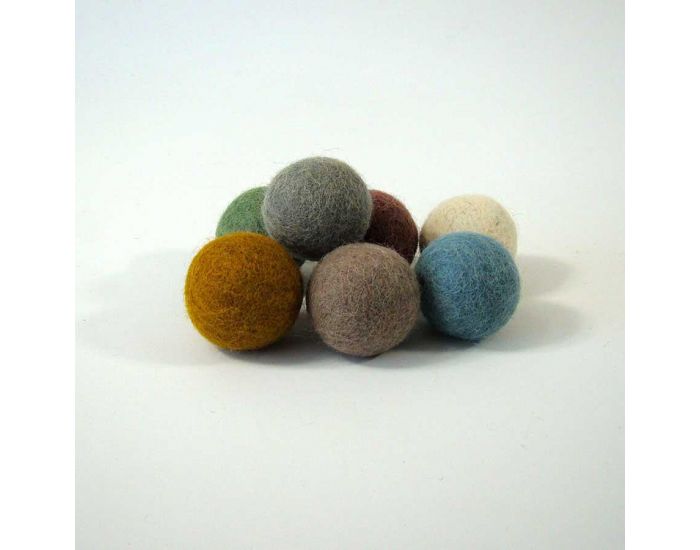 PAPOOSE TOYS Balles 3,5 cm en Laine Feutr�e Earth - Set de 7 - D�s 3 ans (9)