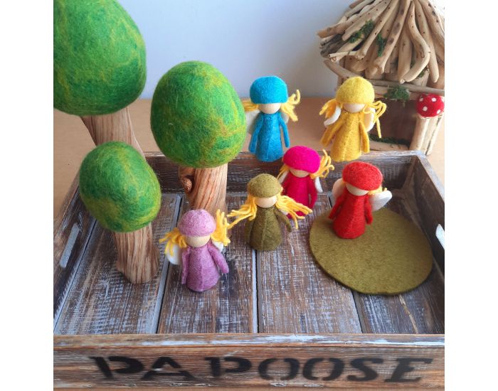 PAPOOSE TOYS Petits Elfes en Laine Feutre - Set de 6 - Ds 3 ans (1)