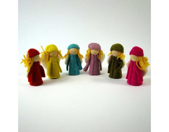 PAPOOSE TOYS Petits Elfes en Laine Feutr�e - Set de 6 - D�s 3 ans (2)