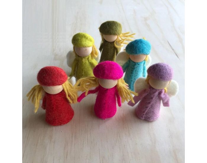 PAPOOSE TOYS Petits Elfes en Laine Feutr�e - Set de 6 - D�s 3 ans (8)