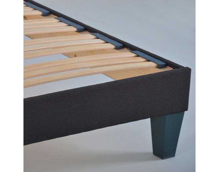 OLYMPE LITERIE Sommier Kit15 - Gris Fonc� - 1 Place (4)