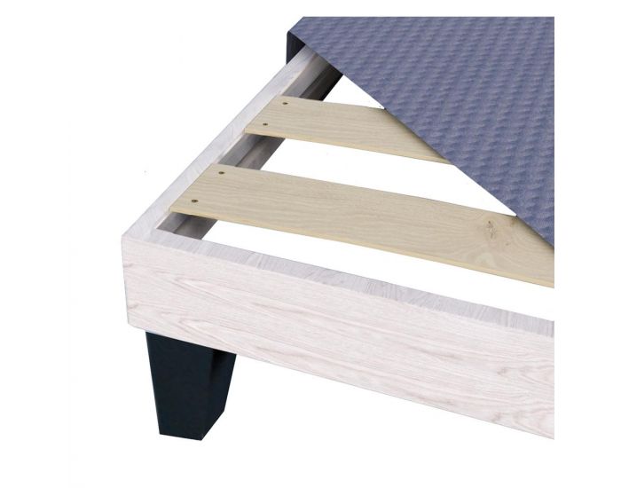 OLYMPE LITERIE Sommier Tapissier en kit - Gris Ciment - 2 Places (12)