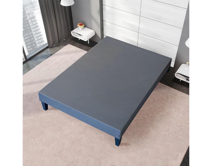 OLYMPE LITERIE Sommier Tapissier en kit - Gris Ciment - 2 Places (5)