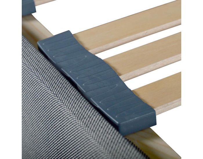 OLYMPE LITERIE Sommier en Kit ErgoStar - Gris Clair - 2 Places (3)