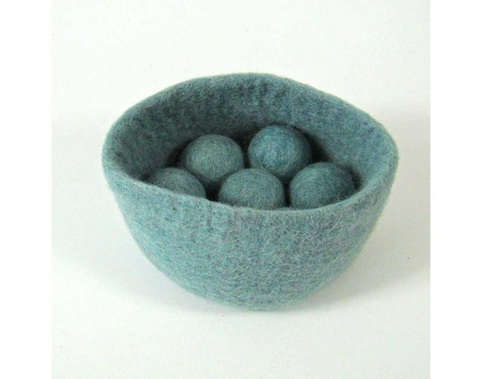 PAPOOSE TOYS Bols et Balles en Laine Feutr�e Earth - Set de 6 - D�s 3 ans (2)