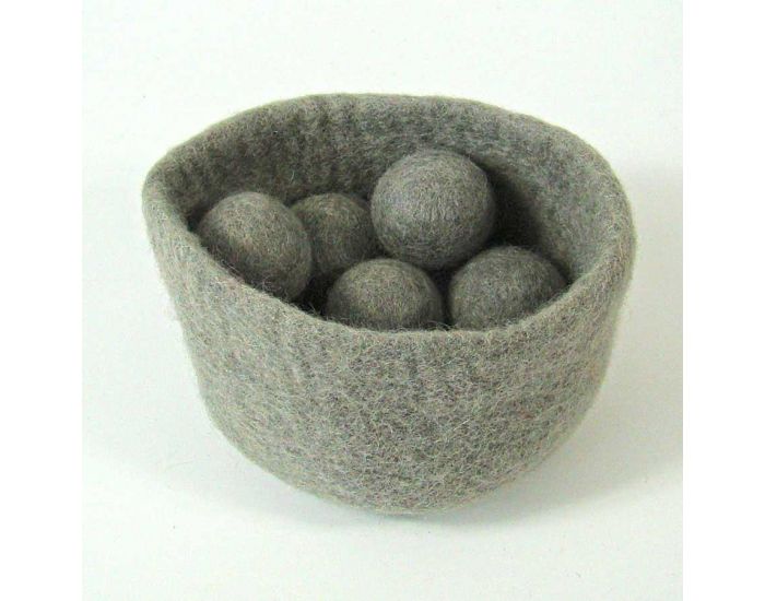 PAPOOSE TOYS Bols et Balles en Laine Feutr�e Earth - Set de 6 - D�s 3 ans (3)