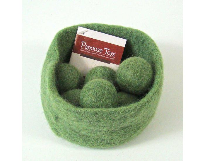 PAPOOSE TOYS Bols et Balles en Laine Feutr�e Earth - Set de 6 - D�s 3 ans (5)