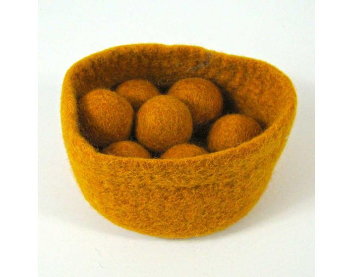 PAPOOSE TOYS Bols et Balles en Laine Feutr�e Earth - Set de 6 - D�s 3 ans (6)