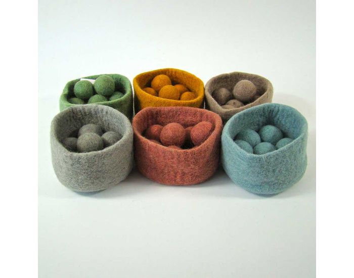 PAPOOSE TOYS Bols et Balles en Laine Feutr�e Earth - Set de 6 - D�s 3 ans (10)
